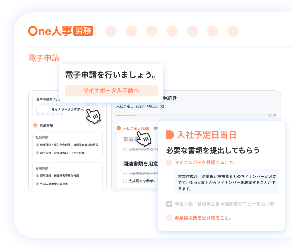 1つ目の電子申請の特徴イメージ