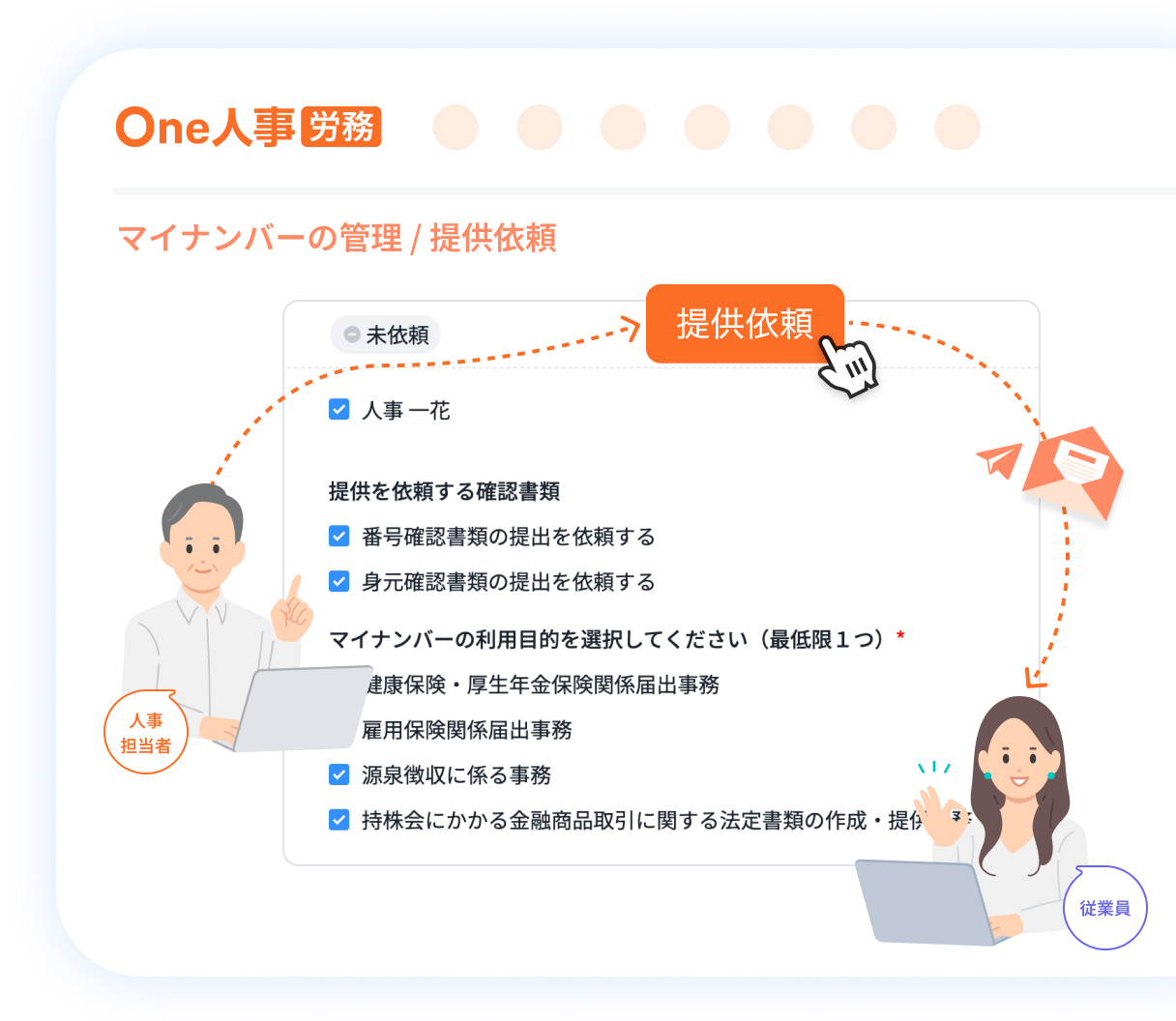 1つ目のマイナンバー管理の特徴イメージ