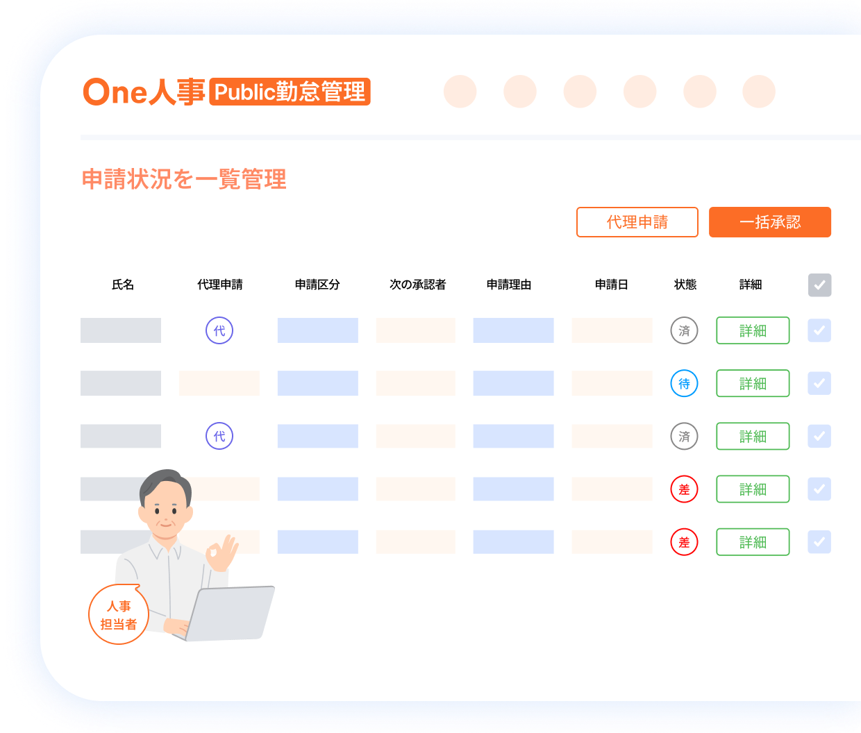 3つ目の休暇管理の特徴イメージ