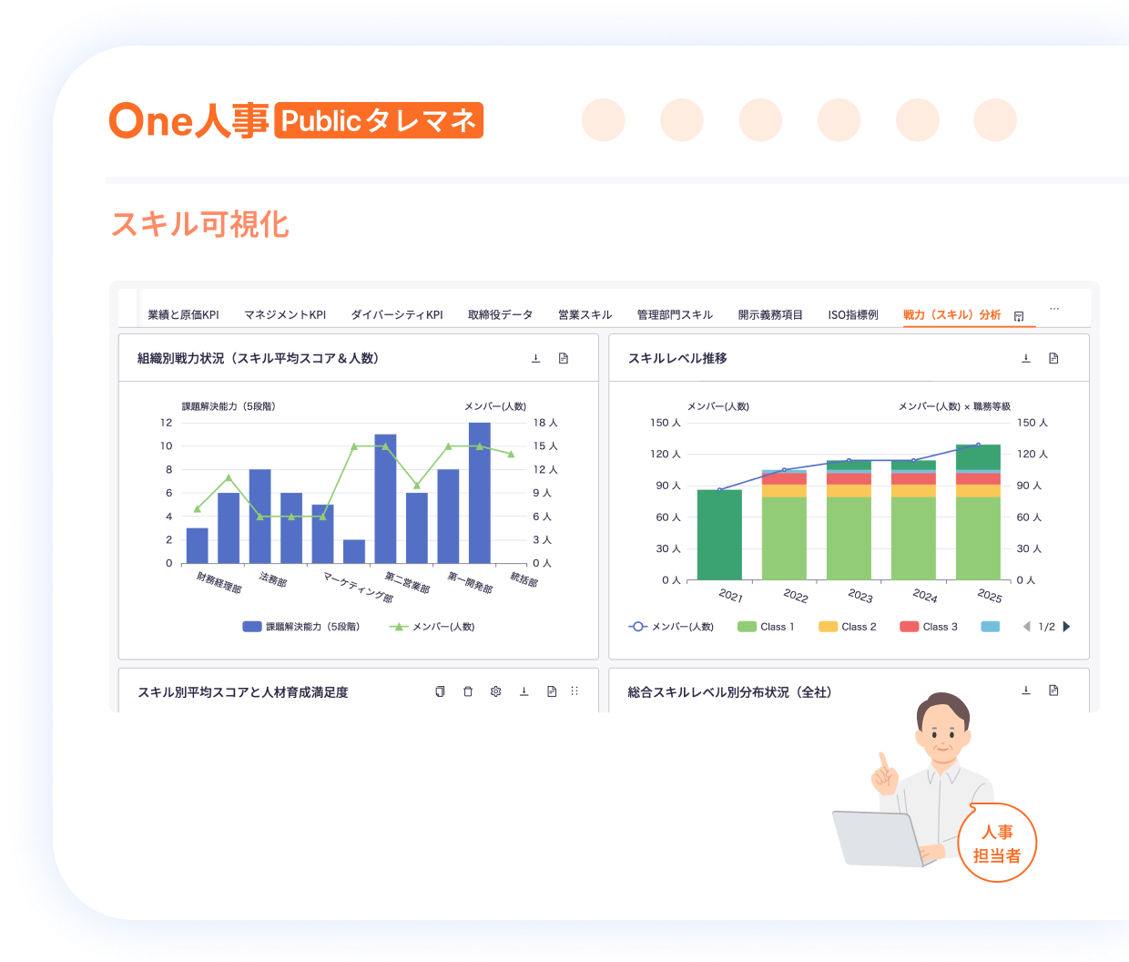 3つ目のスキル管理の特徴イメージ
