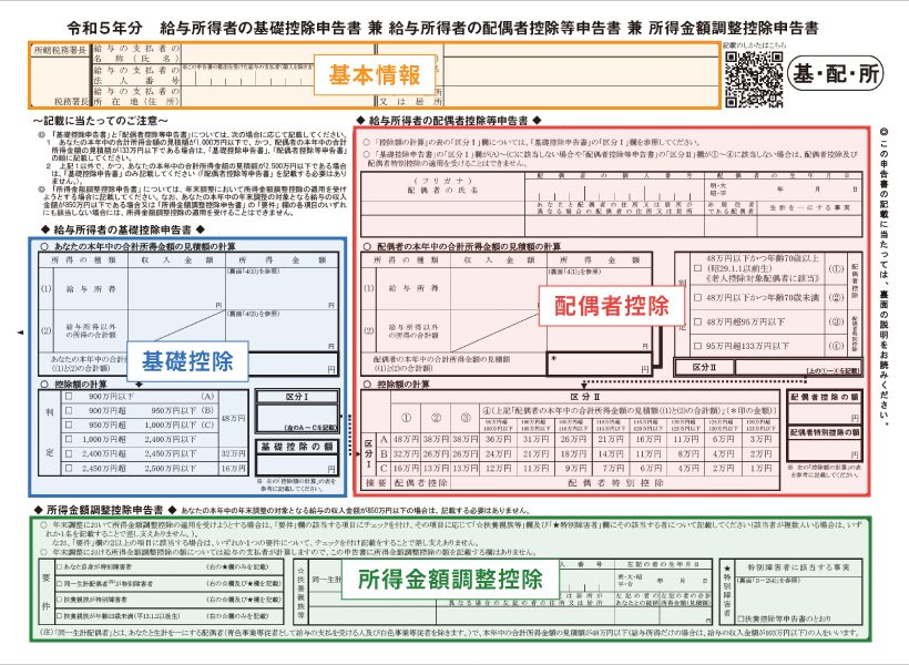 年末調整の基礎控除申告書とは｜書き方をわかりやすく解説