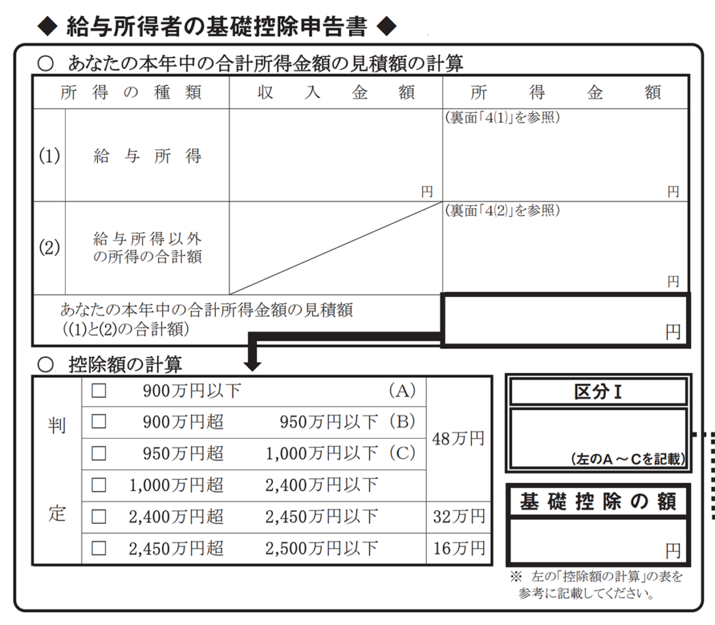 基礎控除をわかりやすく解説｜対象者や給与所得控除との違い、年末調整での計算例